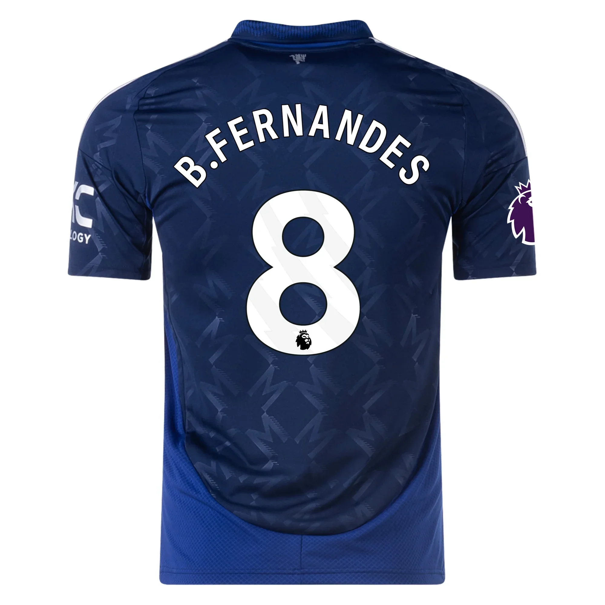 Manchester United Bruno Fernandes Away Jersey w/ EPL Patch 24/25 (Night Indigo)