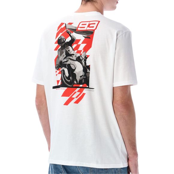 T-Shirt manches courtes Kenny MARC MARQUEZ 93 - BlancRef : KE2519
