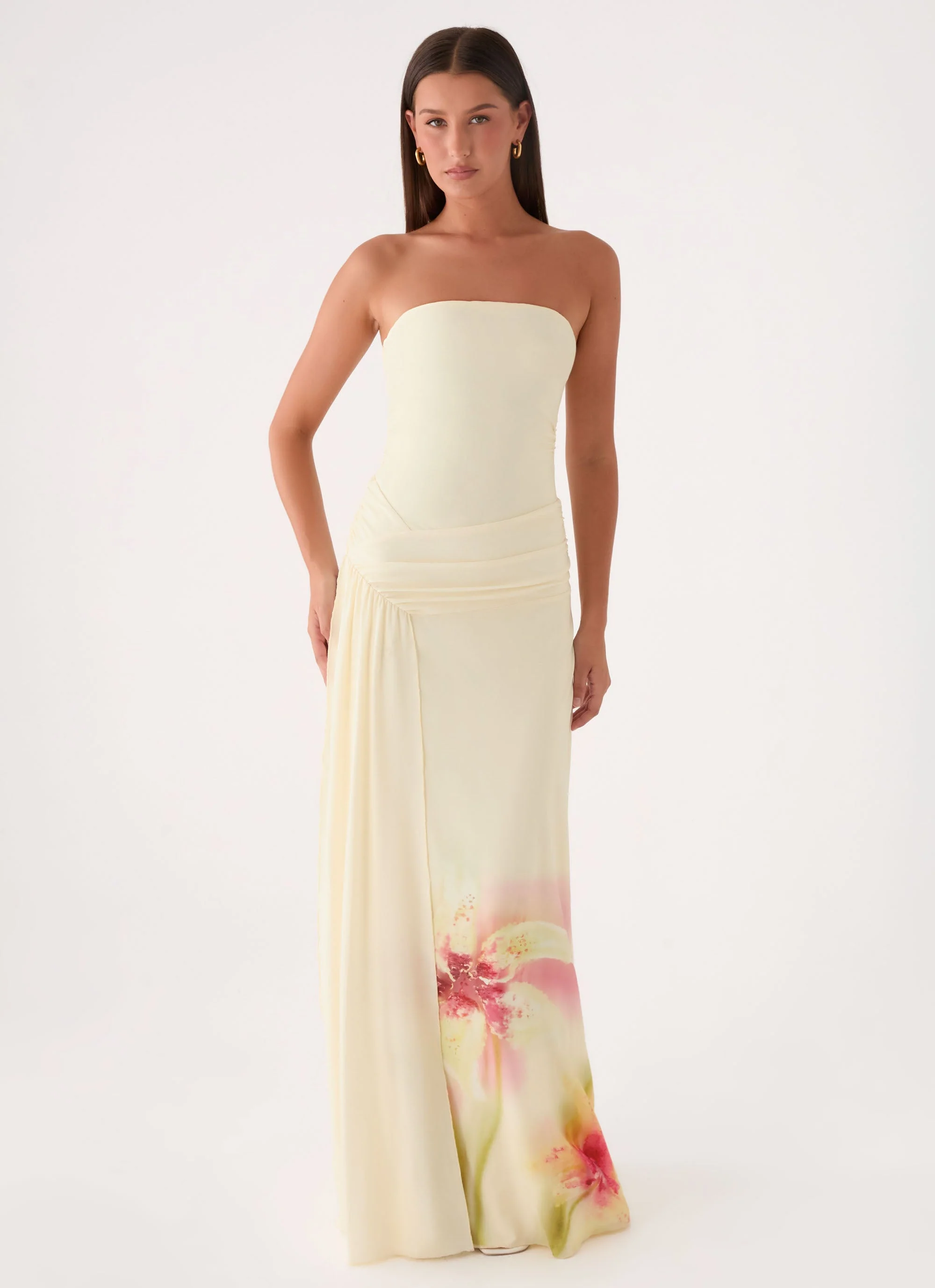 Palomar Strapless Maxi Dress - Soft Lily