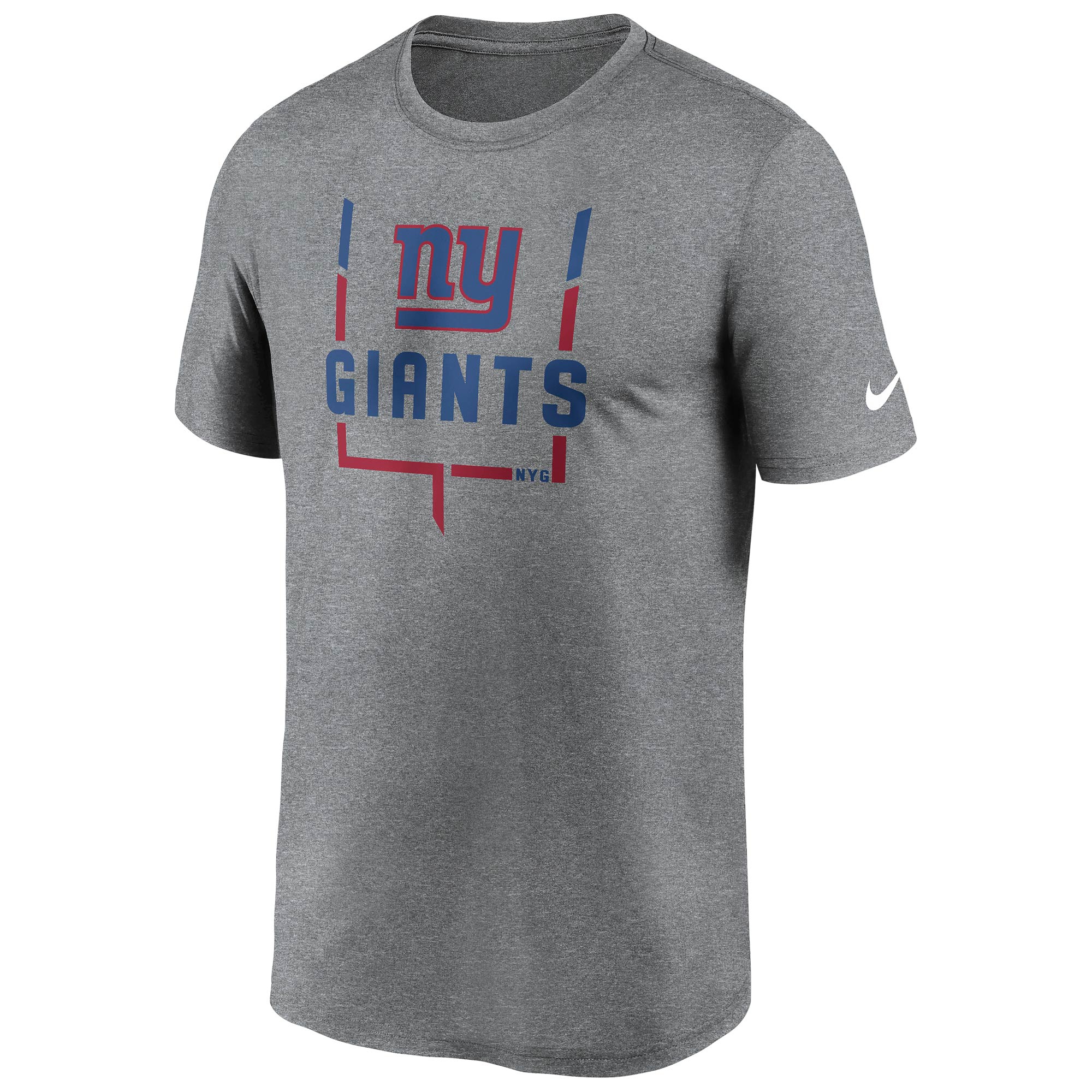 New York Giants Goal Post Nike Legend Performance NFL T-Shirt Gray