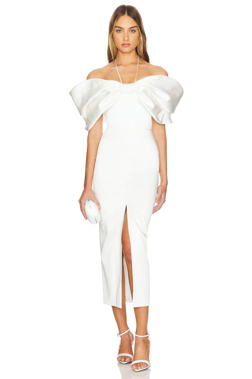 Bow Embellished Midi Dress