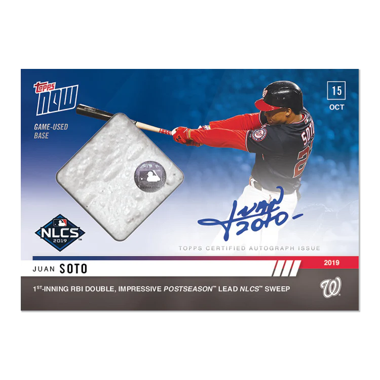 On-Card Auto Relic # to 49 - Juan Soto - MLB TOPPS NOW® Card 1021A
