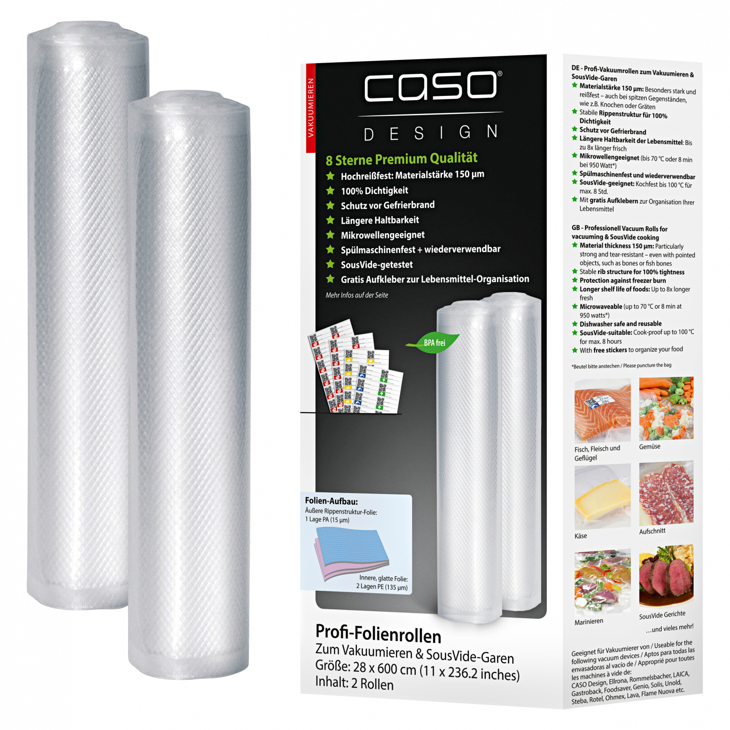 Caso Design Profi - Foil rolls (28 x 600 cm)