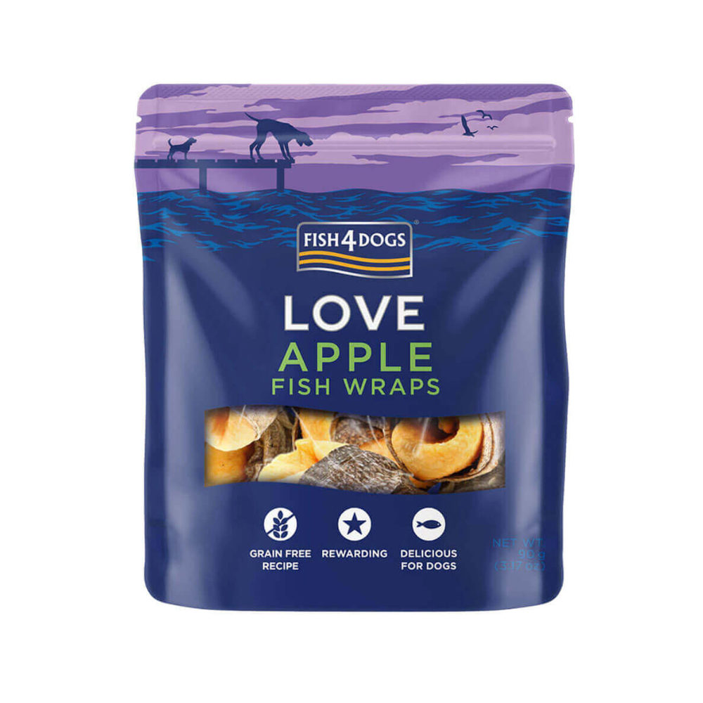 Fish4Dogs Apple Fish Wraps - 90 grams