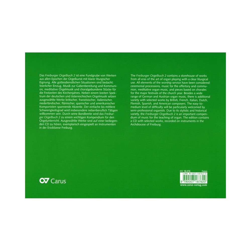Carus Verlag Freiburger Orgelbuch 2 – Thomann Ireland