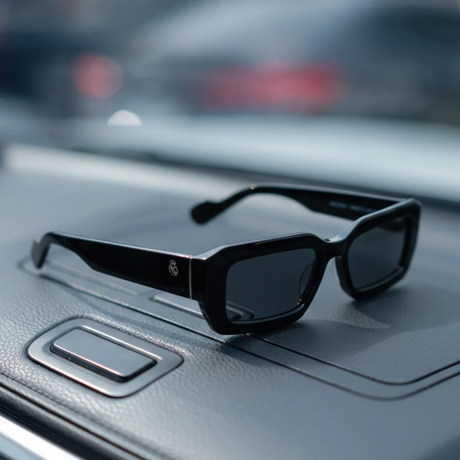 Square Real Madrid Acetate Sunglasses Black