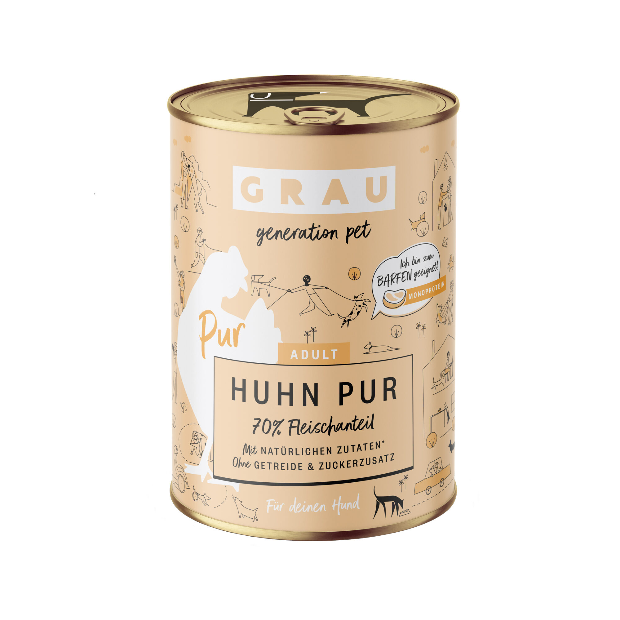 Grau Excellence Adult Pure Dog Food - Poultry - Can - 6 x 400 g