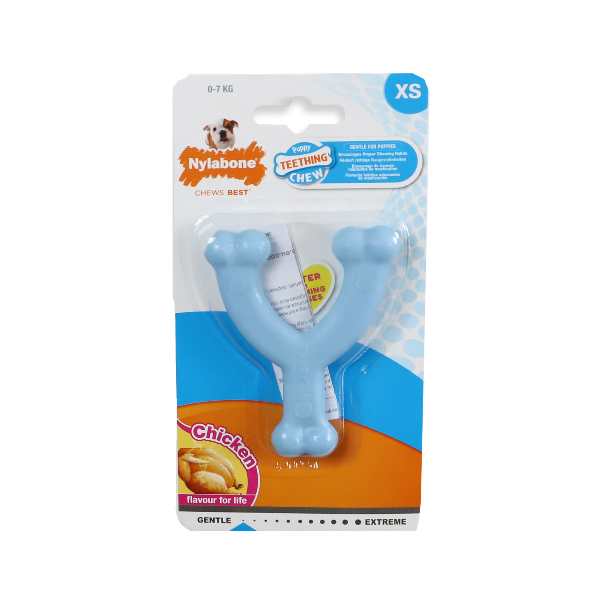 Nylabone Puppy Dental Wishbone - XS - Pink