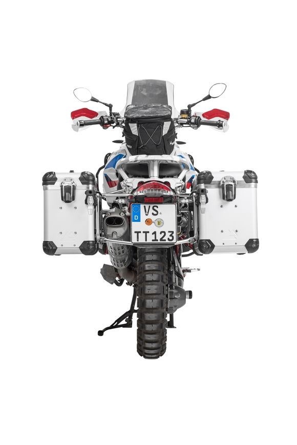 Touratech suitcase Complete kit ZEGA Evo 38/45 - Gray support included - Gray anodizedRef: Trt01390A / 01-044-6836-0