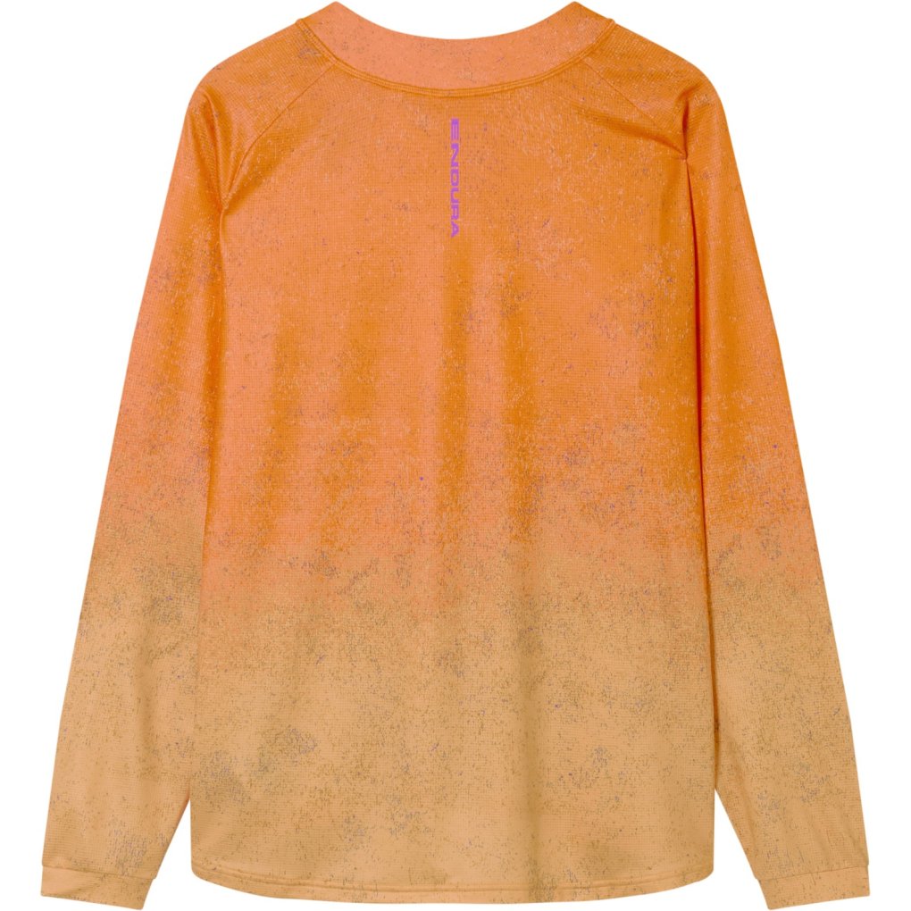 Endura Singletrack Print Long Sleeve Tee Men - end orange