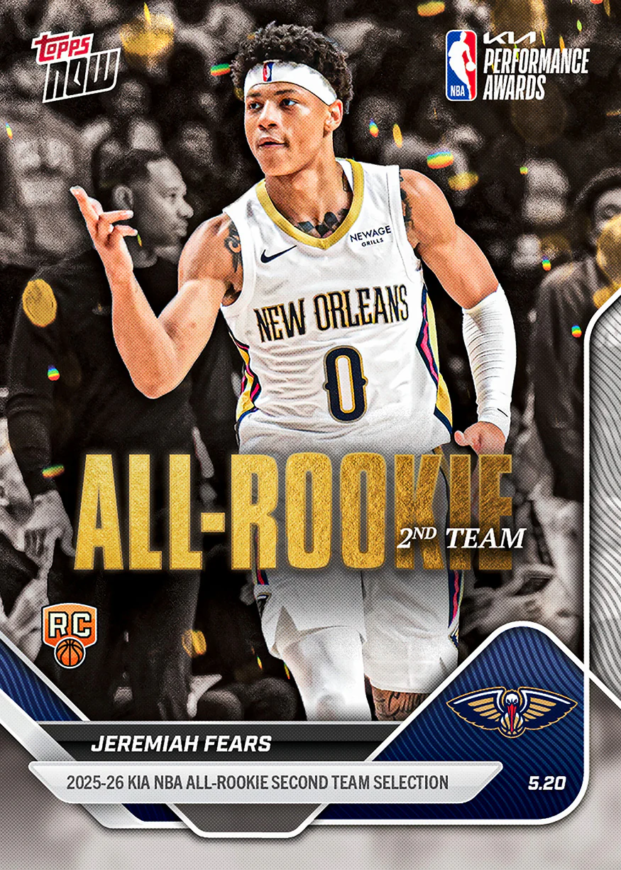 Jeremiah Fears - 2025-26 NBA Topps NOW® - Card AR09 - PR: 1242