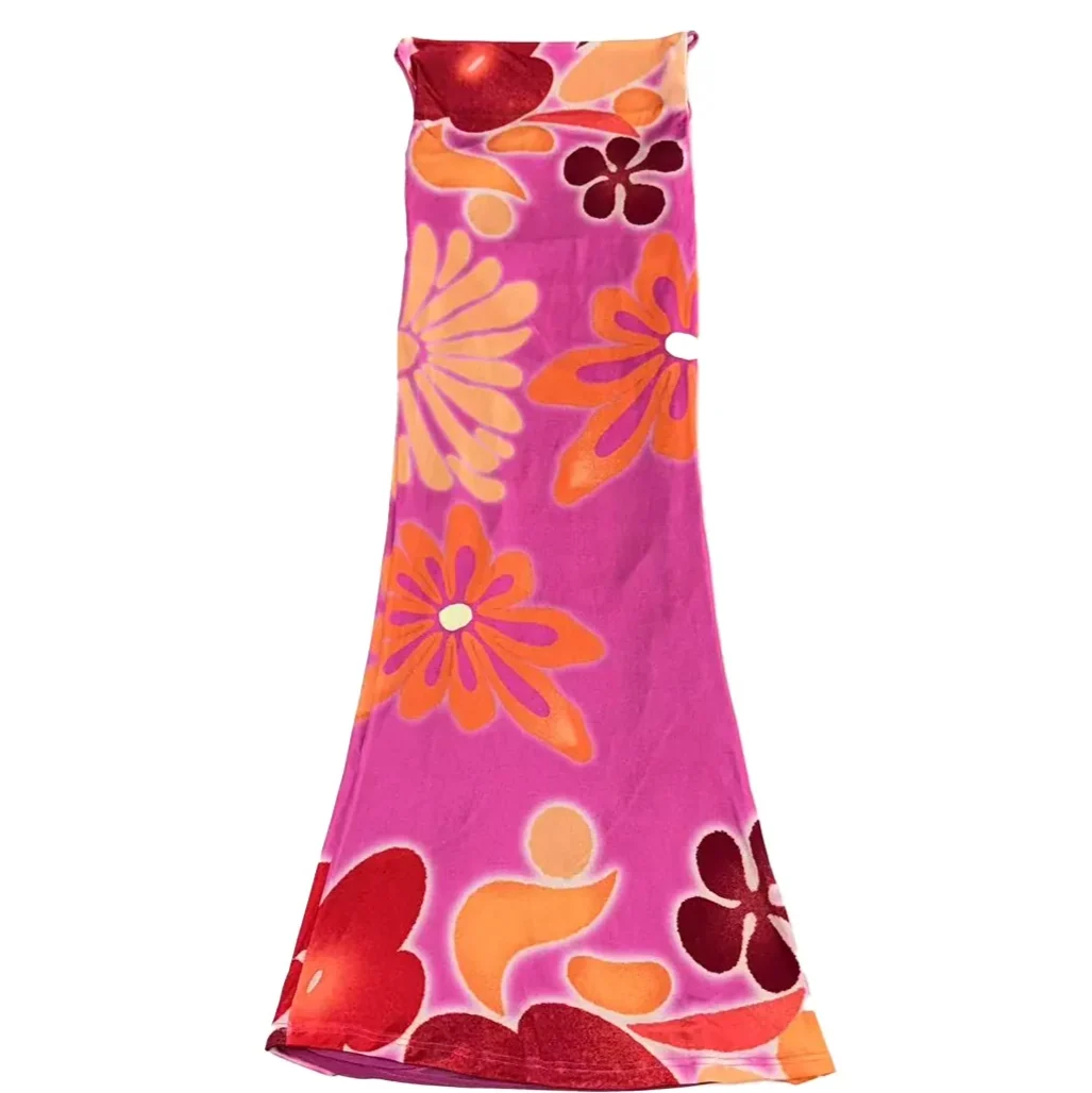 Floral Cowl Backless Dress