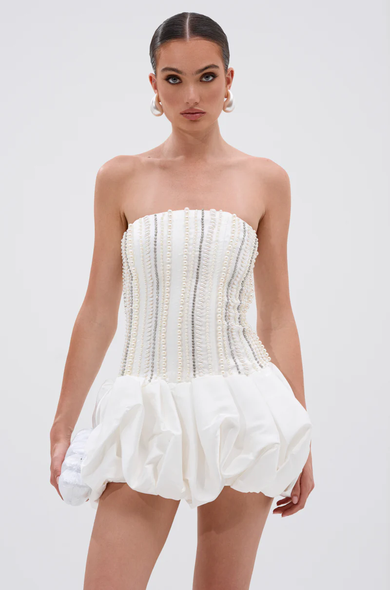 Extra! Extra! Rhinestone Mini Dress