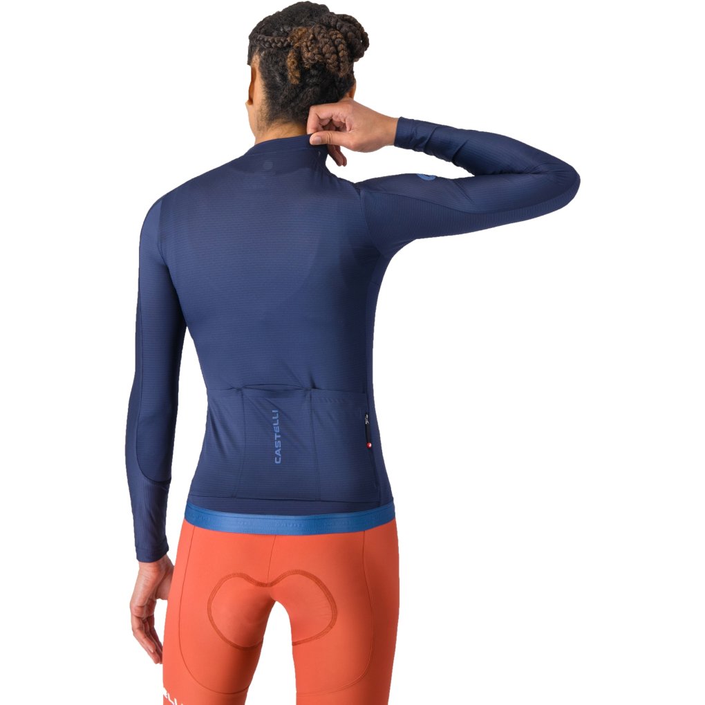 Castelli Espresso 2 Long Sleeve Jersey Women - belgian blue 424