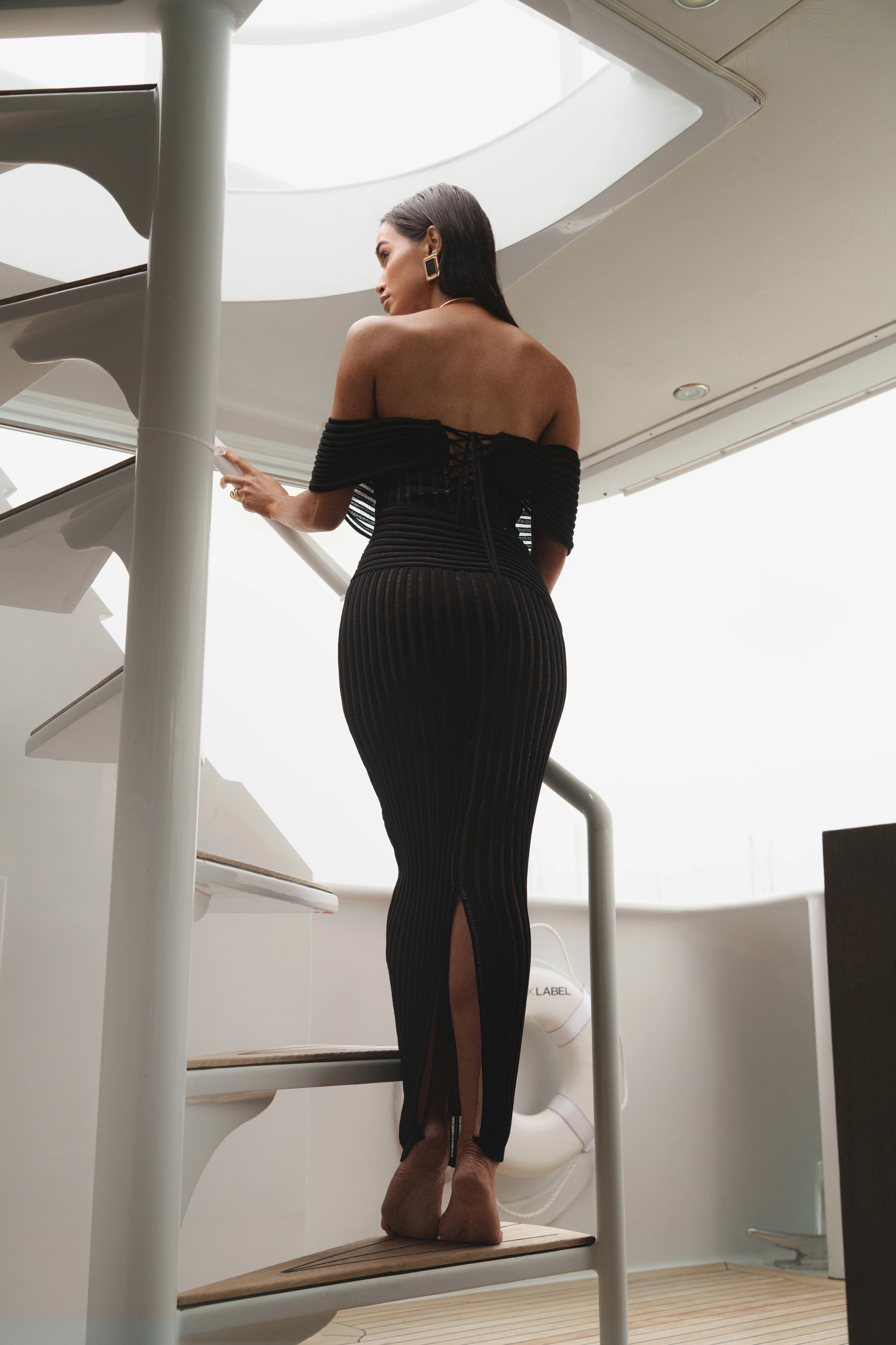 Black Midnight Siren Maxi Dress