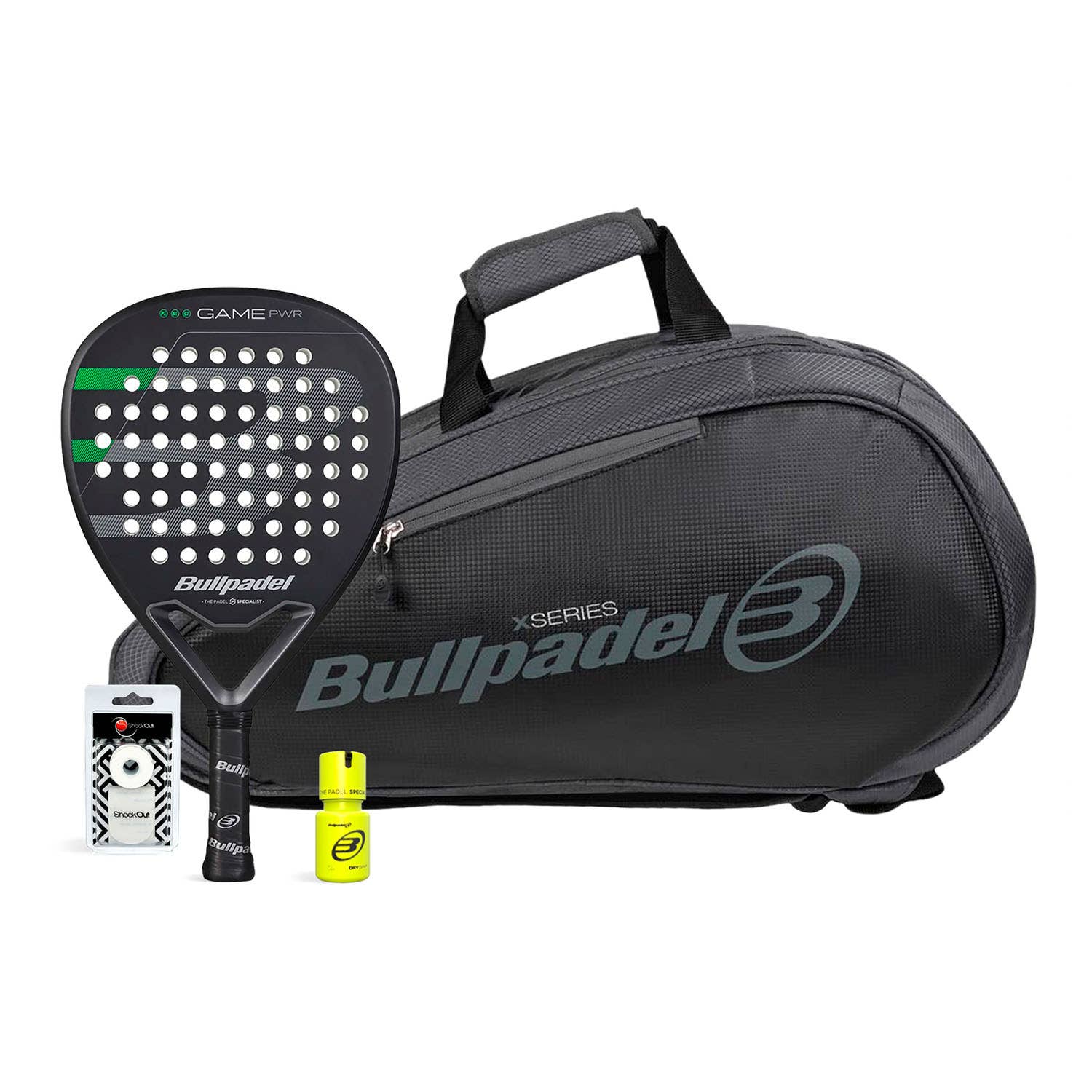 PACK BULLPDEL GAME PWR PADELBAG AVANT 2 DRY GRIP