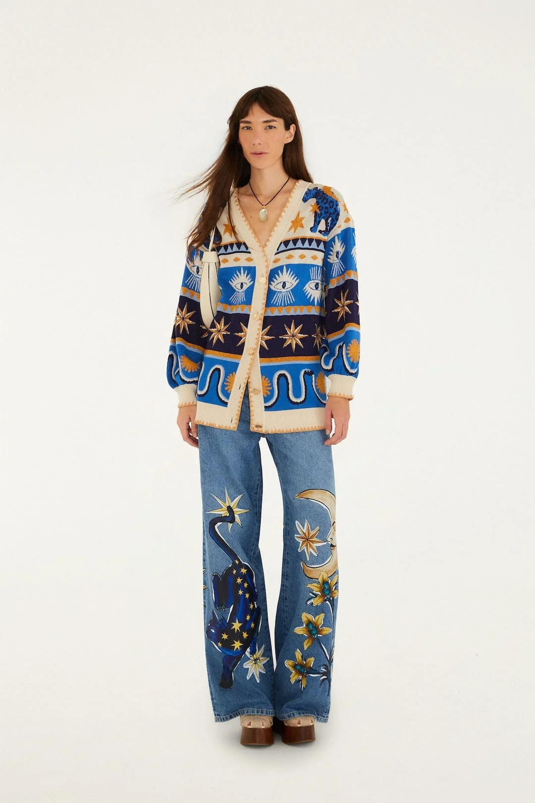 Mixed Mystical Ainika Buttoned Knit Cardigan