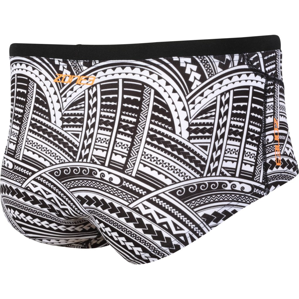 Zone3 Kona Speed Brief Shorts Men - Tribal Print - black/white/orange