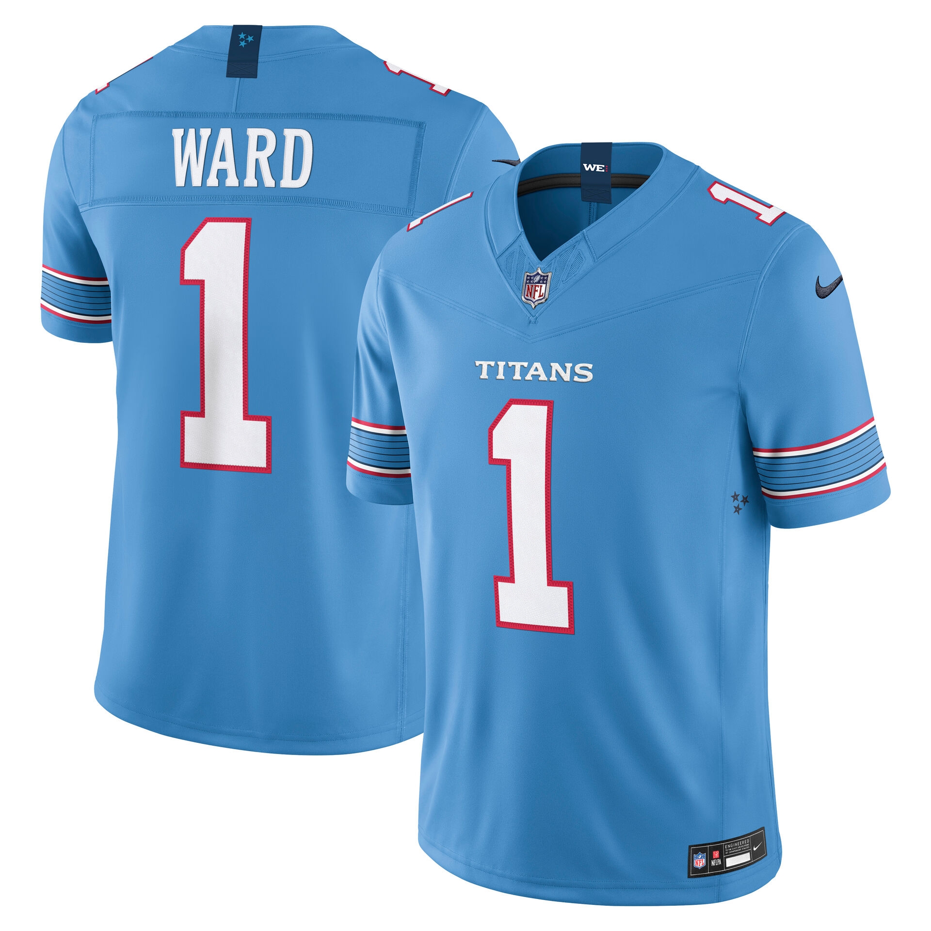 Cam Ward #1 Tennessee Titans 2026 Stitched Limited NFL Jersey Blue