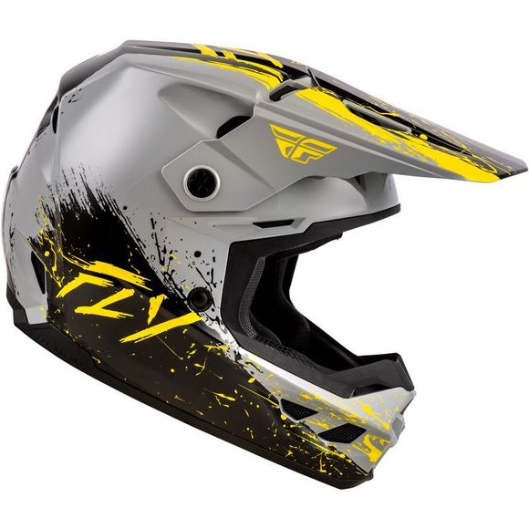Casque cross Fly KINETIC - DRIP - ENFANT - Gris / GrisRef : FL1880