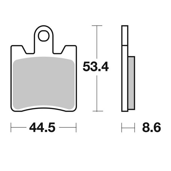 SBS 740HS Organic Front Brake PadsRef: 740HS / 740070