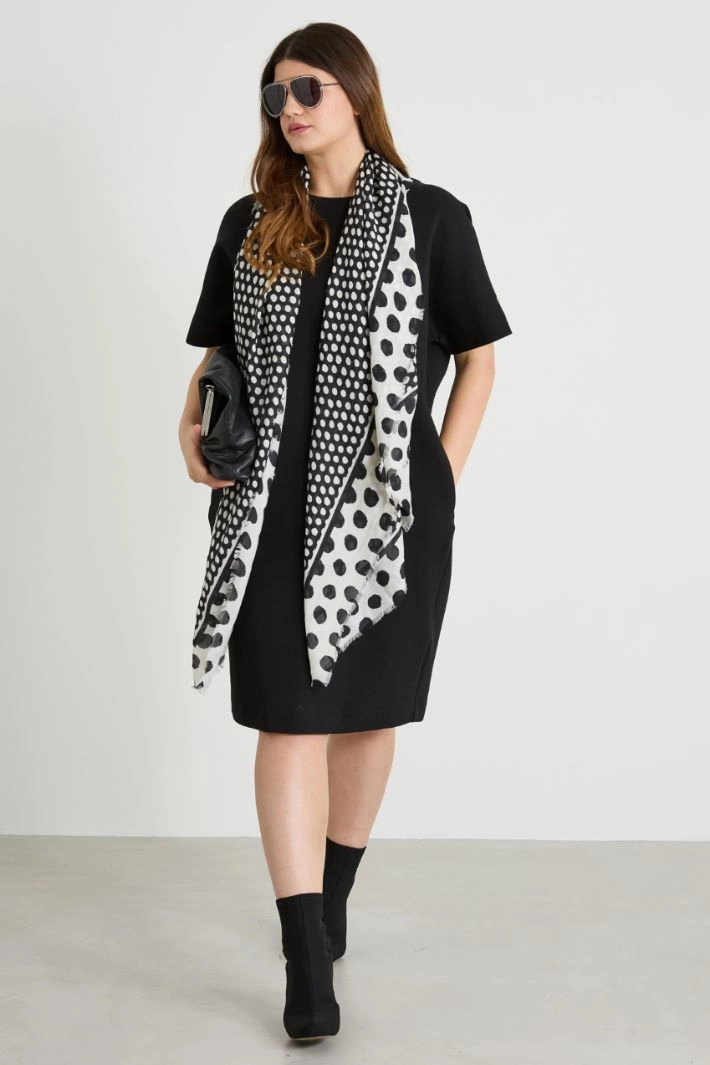 Compact jersey dress - BLACK