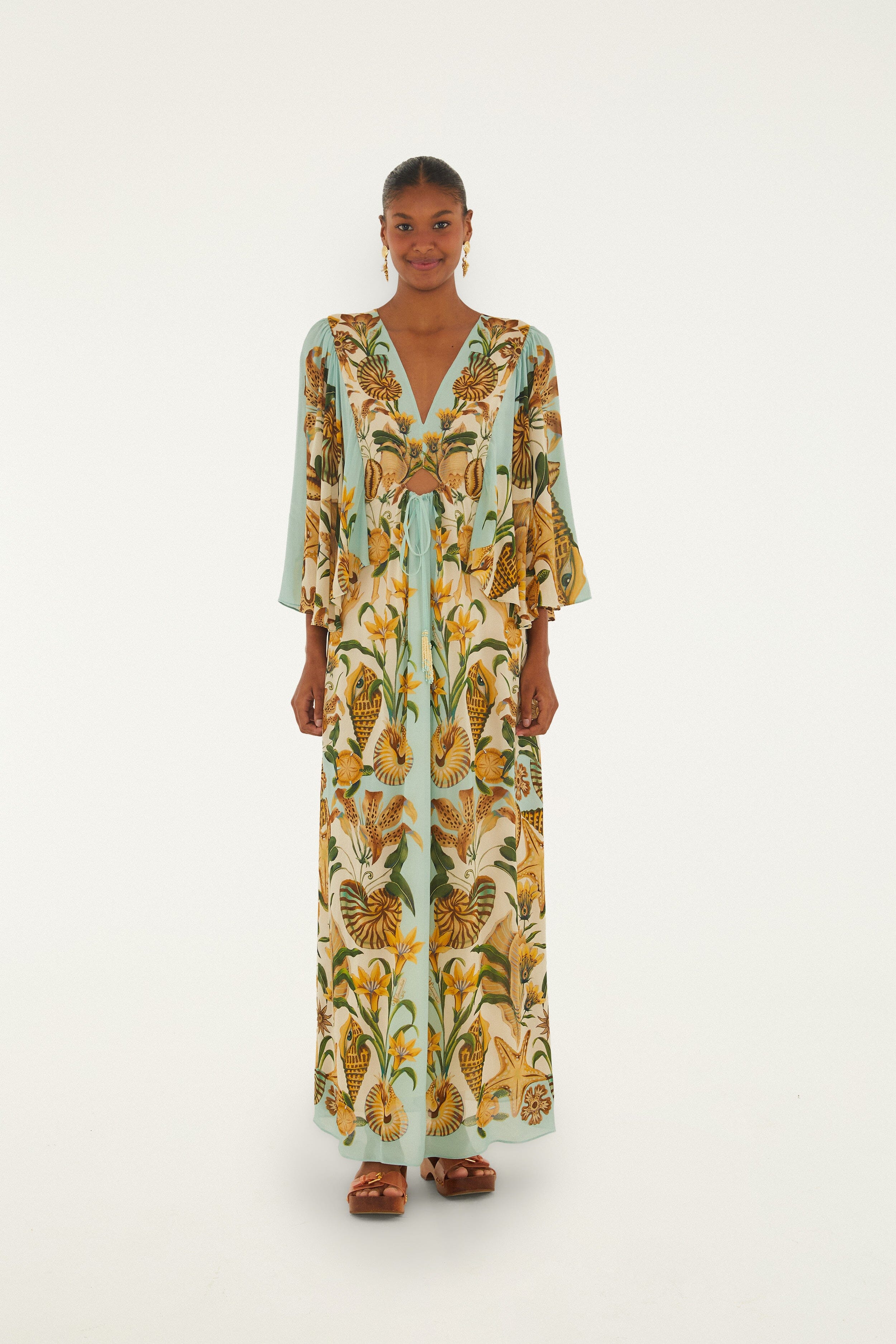 Sand Marine Garden Maxi Dress
