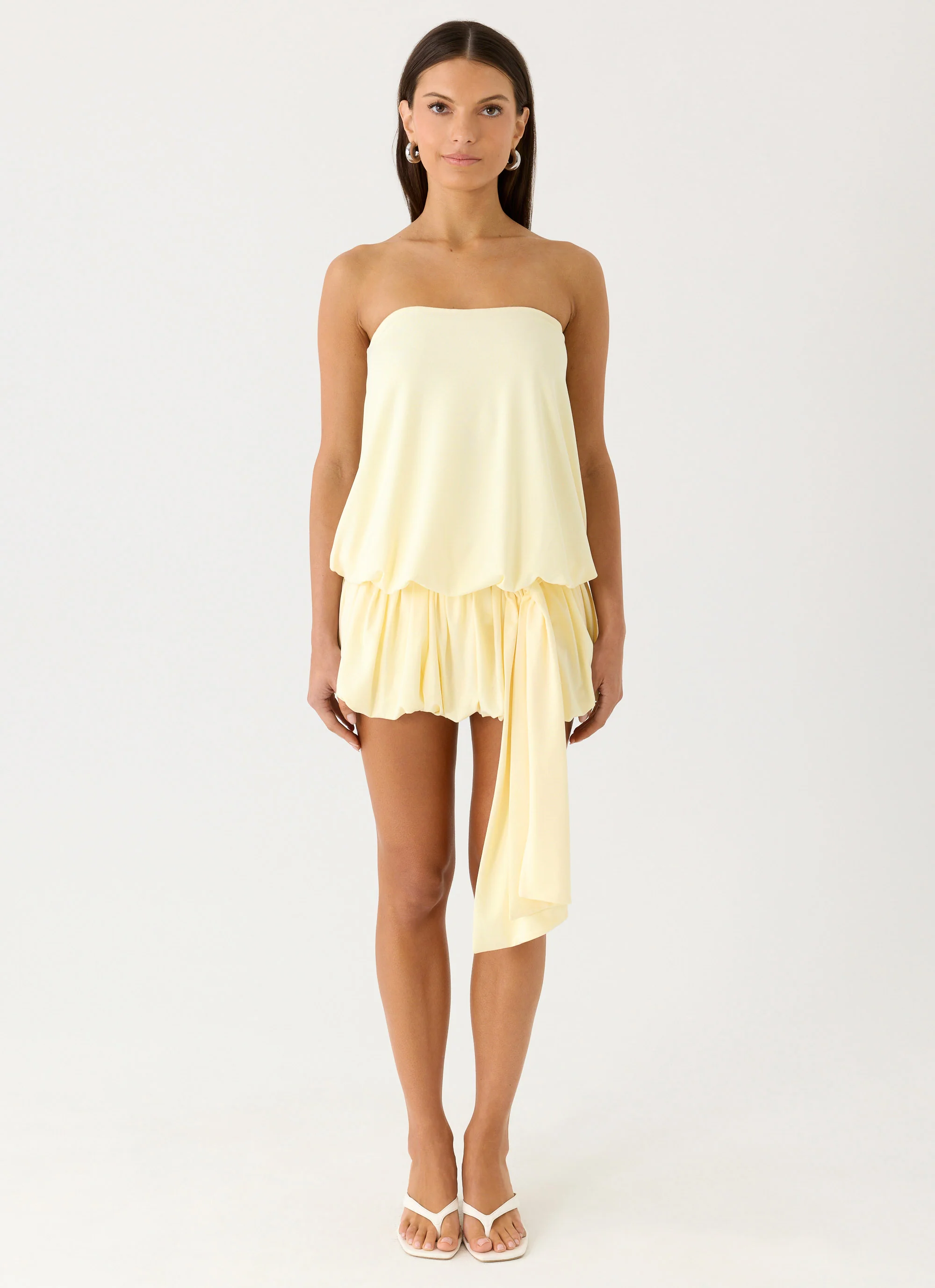 Mazie Strapless Mini Dress - Yellow
