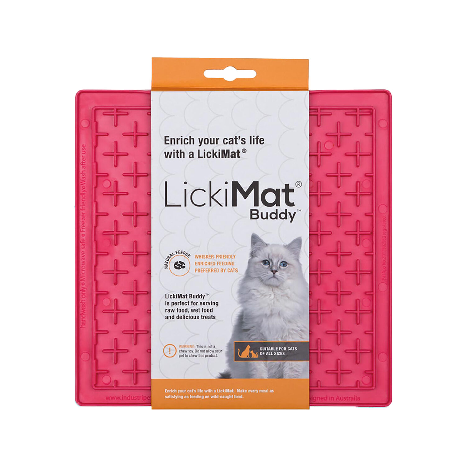 LickiMat Buddy Cat - Pink - 20 x 20 cm