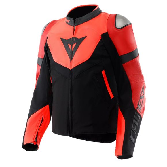 Dainese Iperattiva - Black / Red Motorcycle JacketRef: Dn2178-C41001