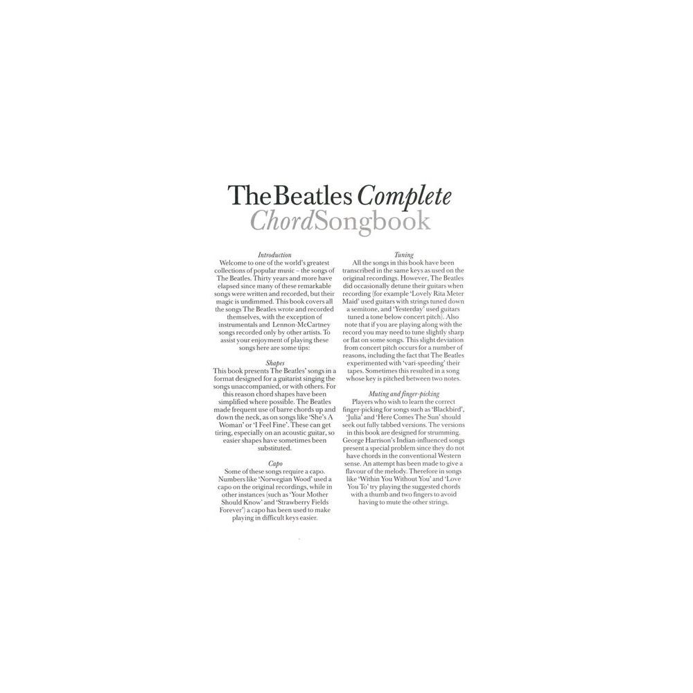 Hal Leonard Beatles Complete Chord Songboo – Thomann Ireland
