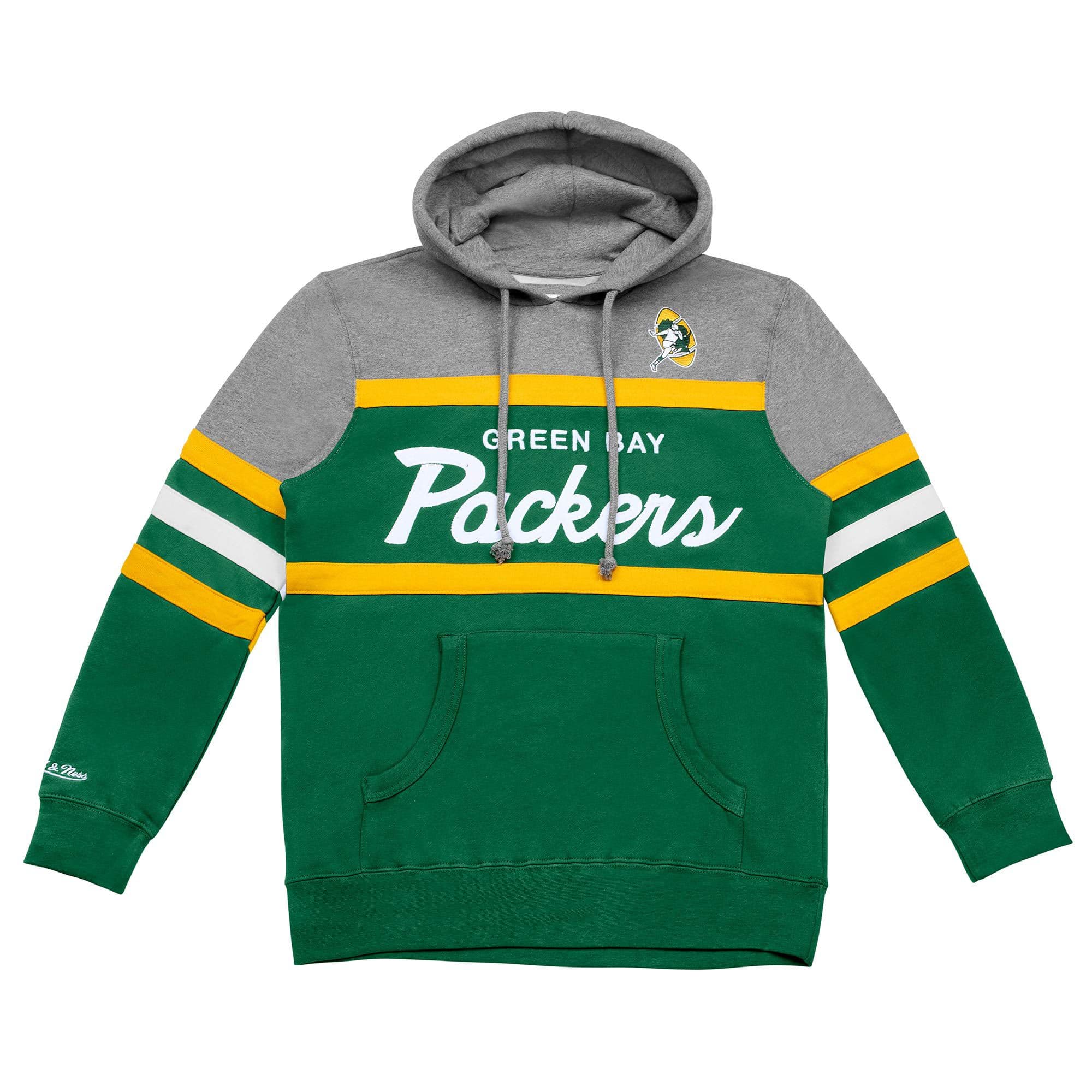 Green Bay Packers Head Coach Mitchell & Ness NFL Throwback Football Hoodie