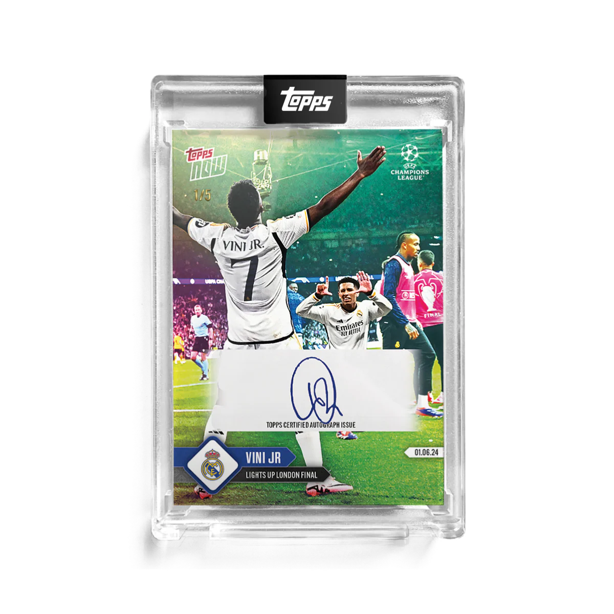 Autograph - 1 of 5 - Viní Jr - 23/24 UCL TOPPS NOW®