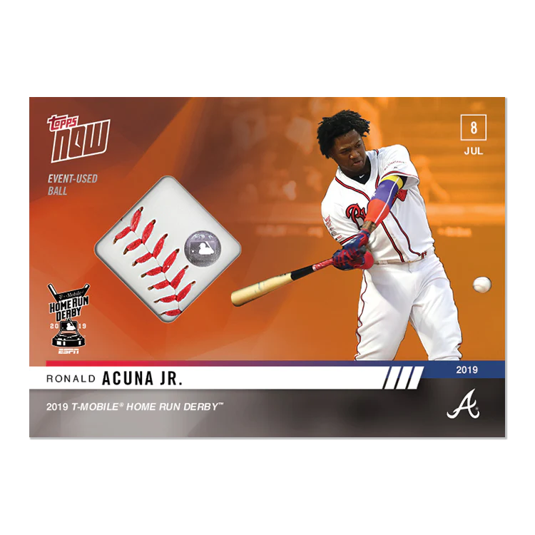 Ball Relic # to 5 - Ronald Acuna Jr. - MLB TOPPS NOW® Card HRD14B