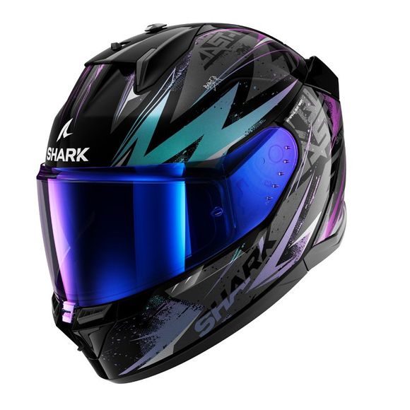Shark D-SKWAL 3 BLAST-R Full-Face Helmet - Black / GreenRef: SH1698-C38186