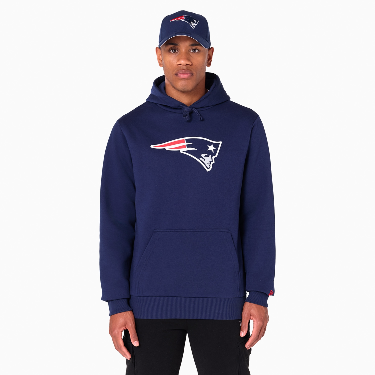 New England Patriots Logo Hoodie NFL Sweatshirt Navy