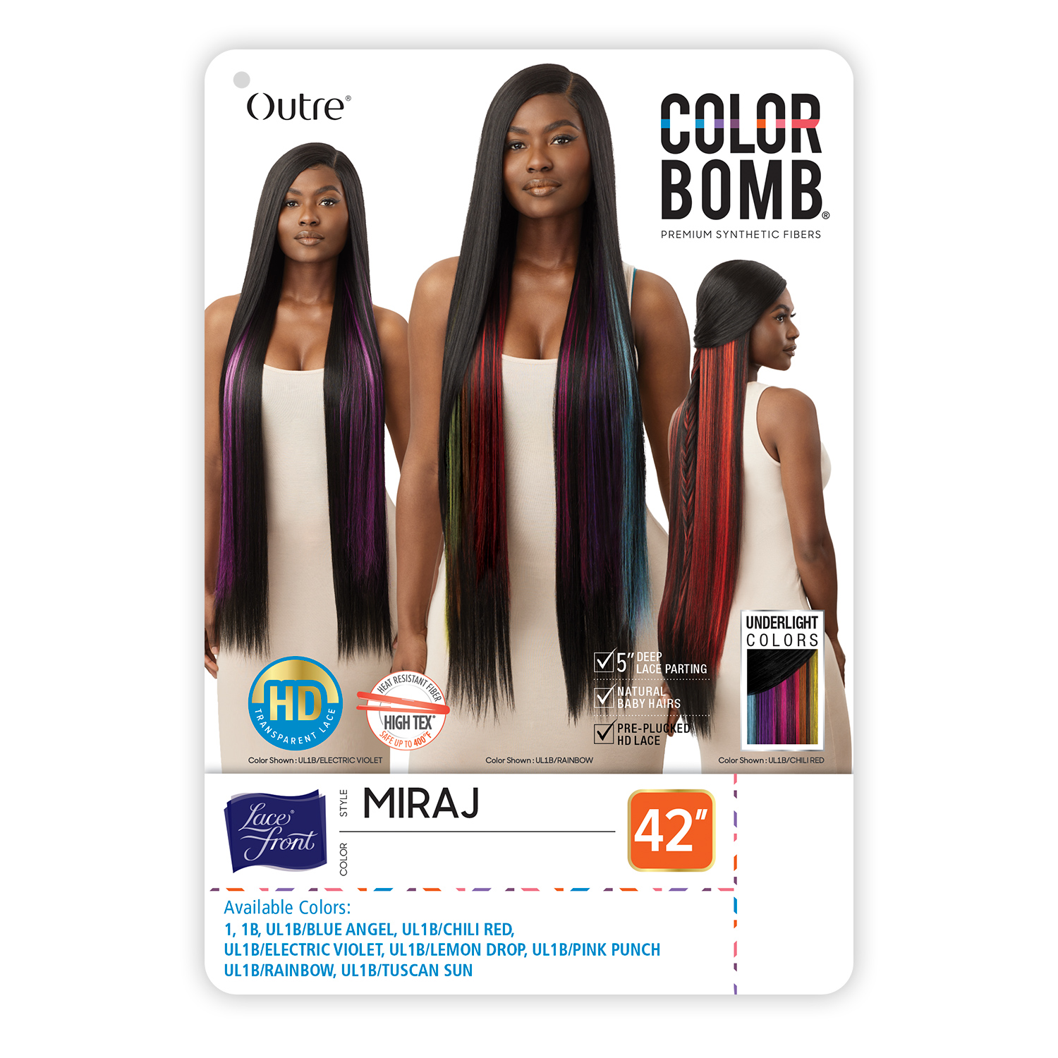 Outre HD Lace Front Wig Color Bomb Miraj