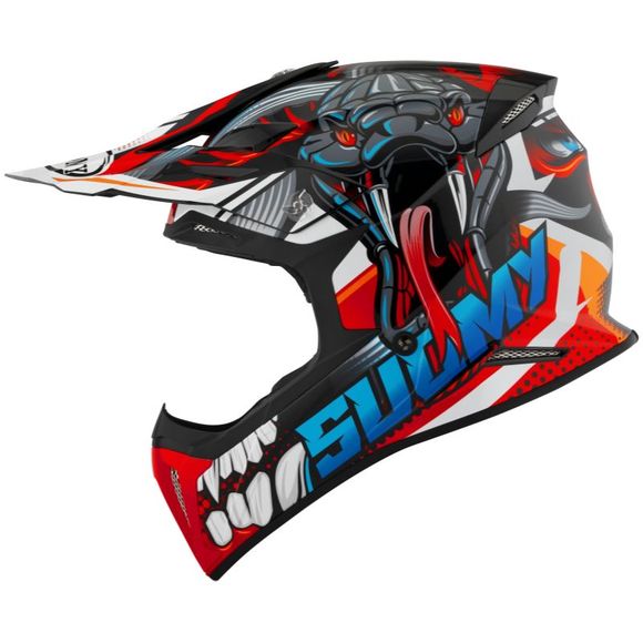 Suomy X-WING cross helmet - SNAKE 2026 - Black / RedRef: SU0440
