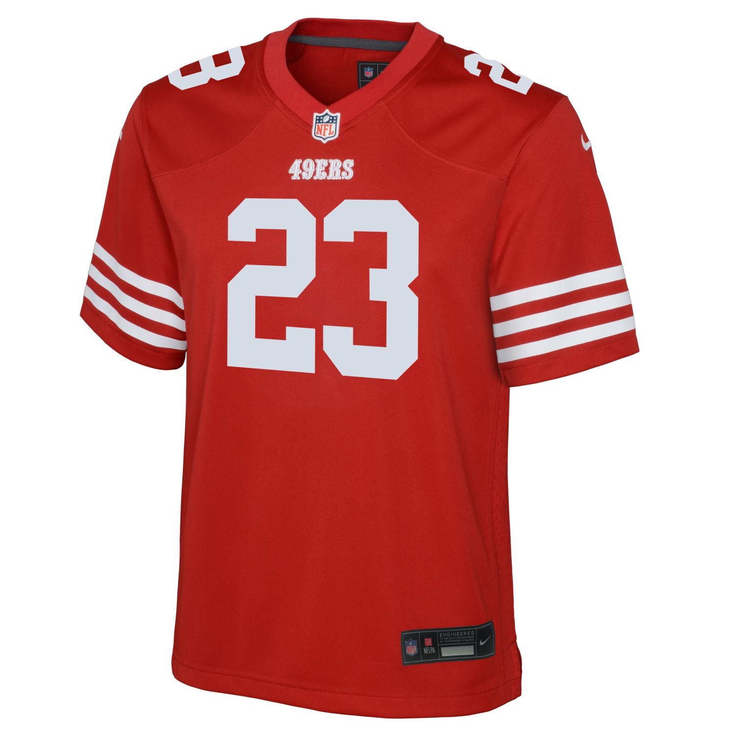 Christian McCaffrey #23 San Francisco 49ers Game Football NFL Jersey Red (YOUTH)