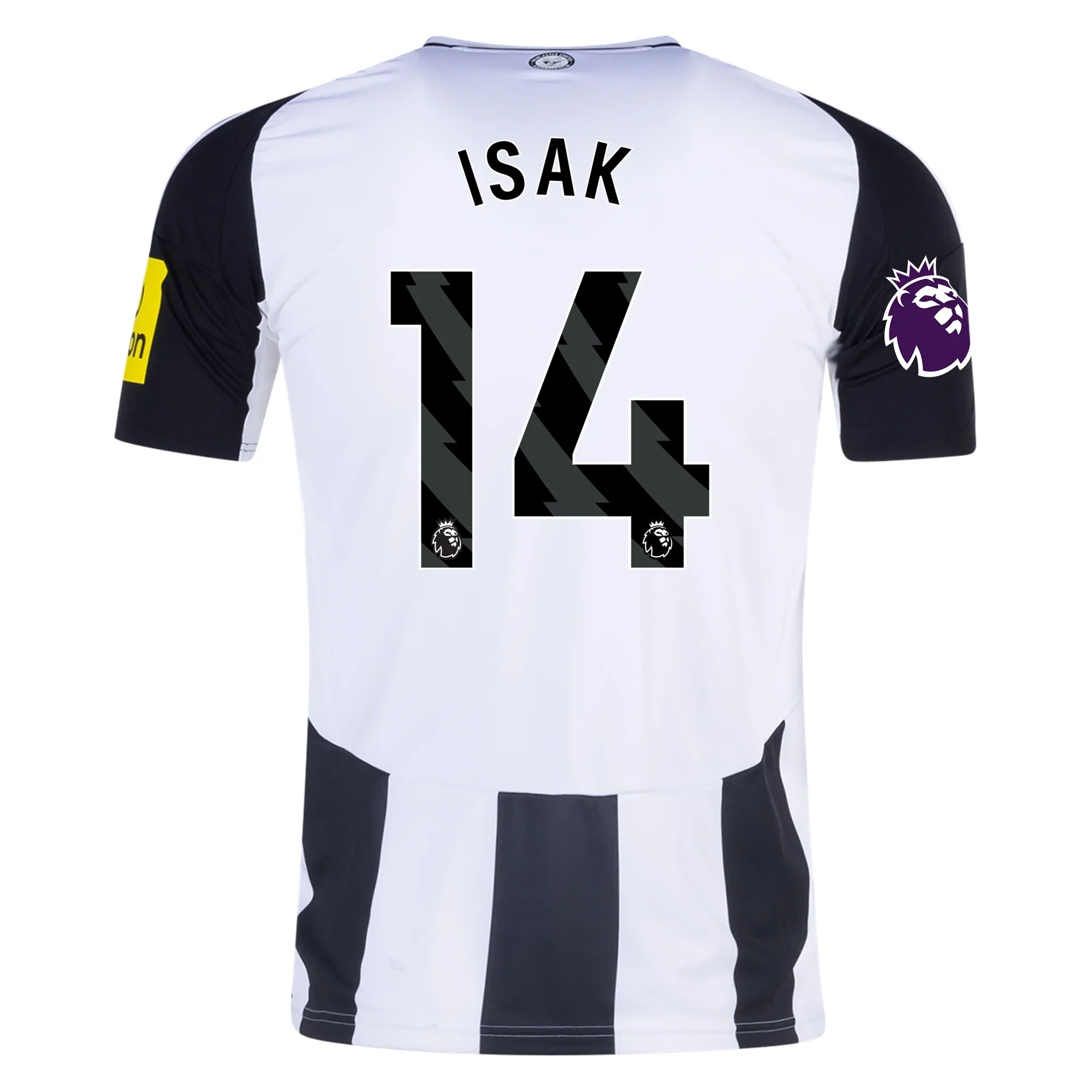 Newcastle United Alexander Isak Home Jersey w/ EPL Patch 24/25 (Black/White)