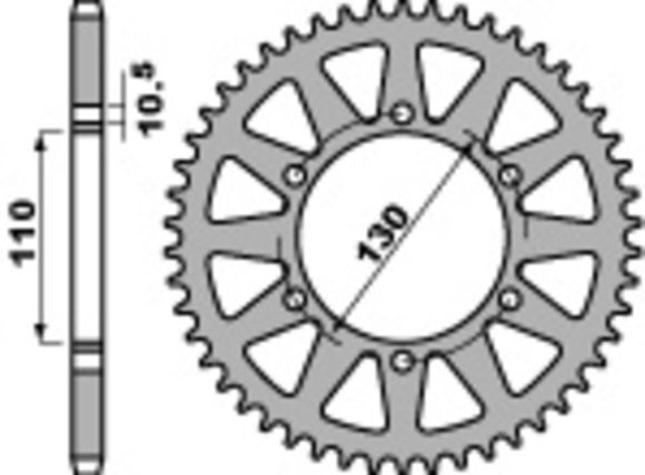 PBR C45 Steel Sprocket 504 - 520Ref: Pbr00554A / 1075564005