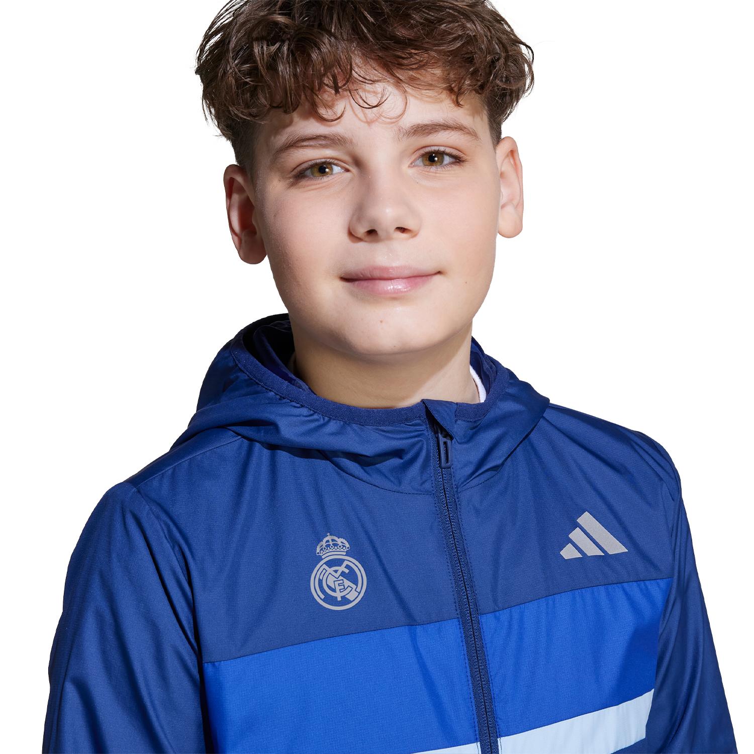 Kids adidas Tiberio Windbreaker Dark Blue