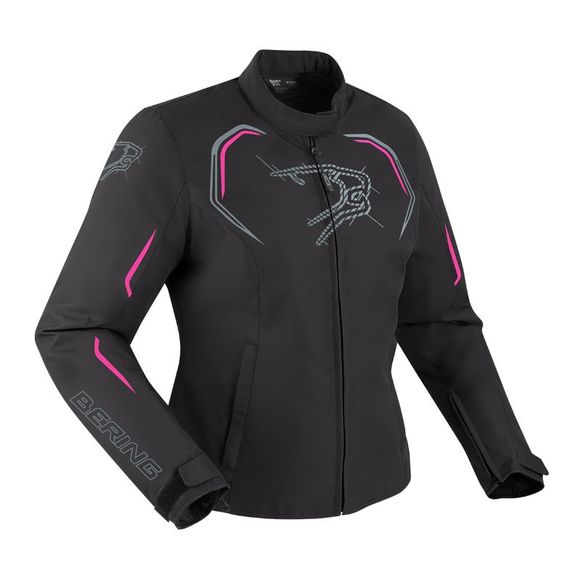 Blouson Moto Bering LADY DUNDY - Noir / RoseRef : BR1541-C303