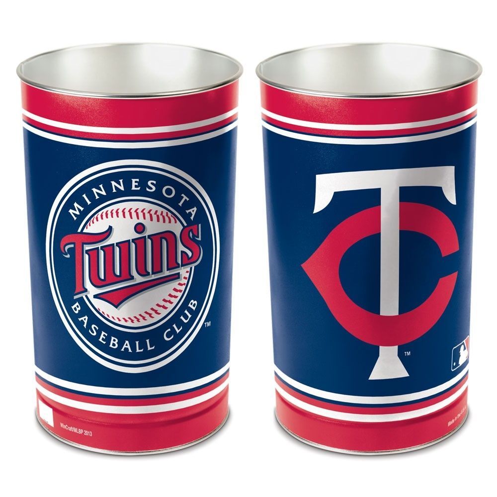 Minnesota Twins MLB Metal Wastebasket