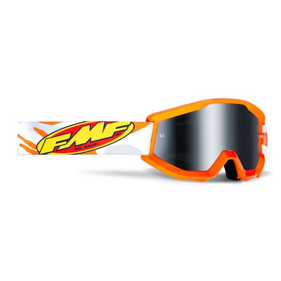 FMF VISION POWERCORE ASSAULT GRAY YOUTH IRIDIUM cross mask - Orange / WhiteRef: FMF vision0034 / f5005500001