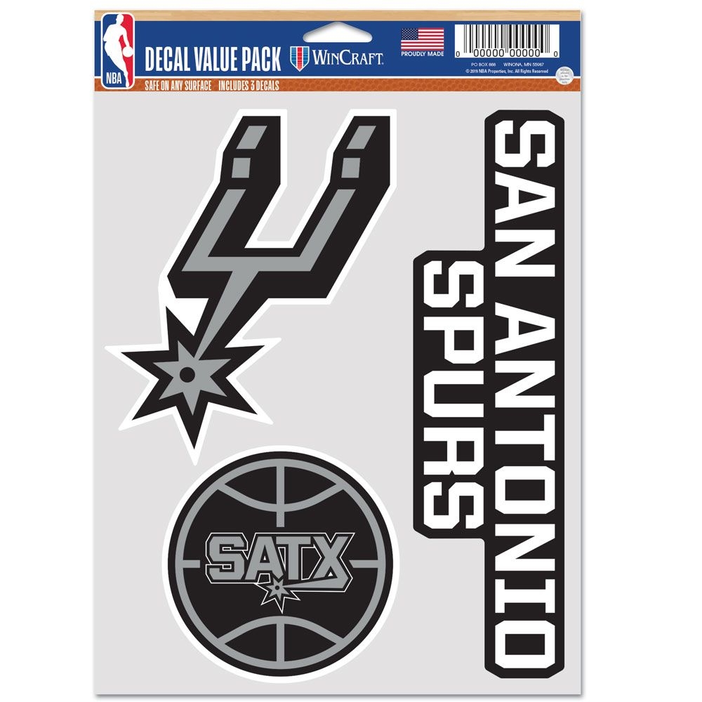 San Antonio Spurs Multi-Use NBA Decals Set (3 Pcs.)
