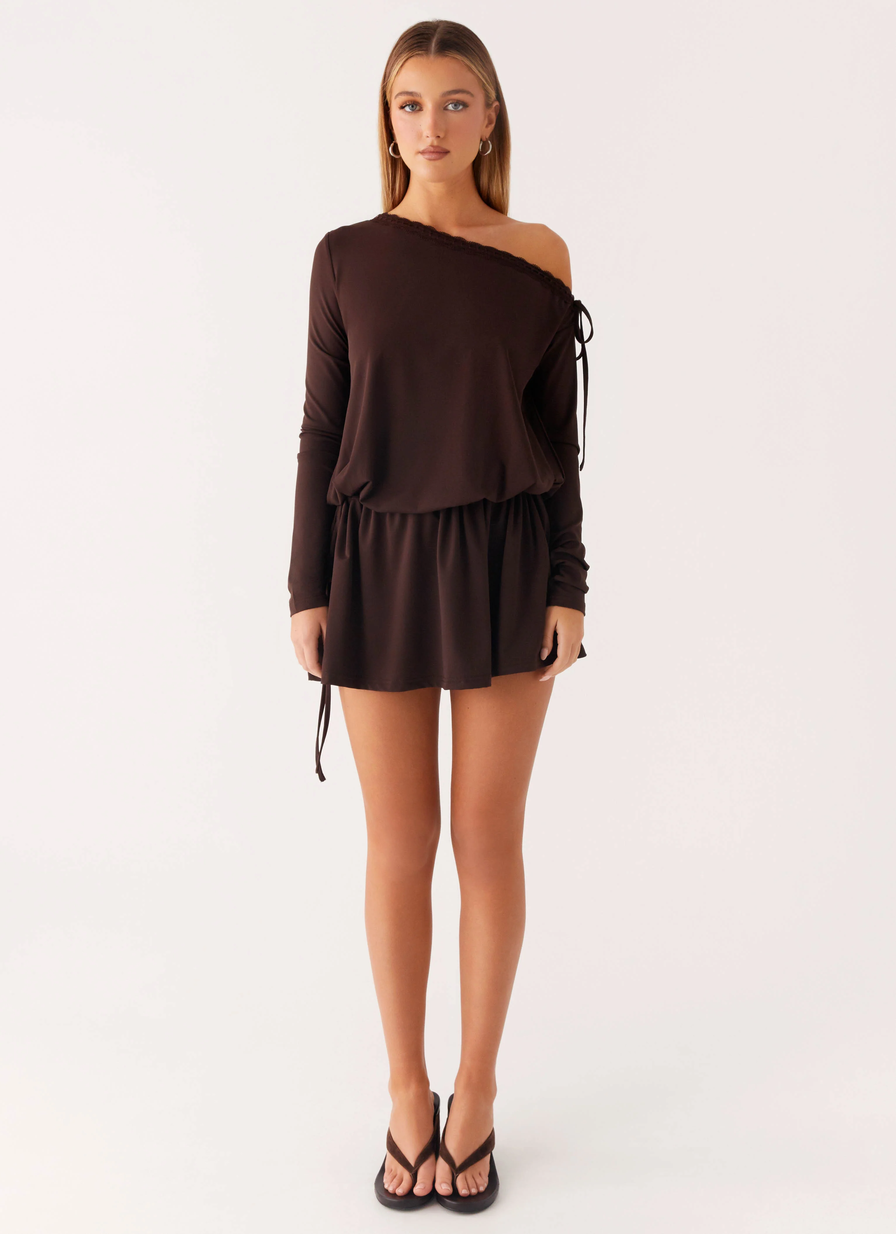 Zinnia Mini Dress - Chocolate