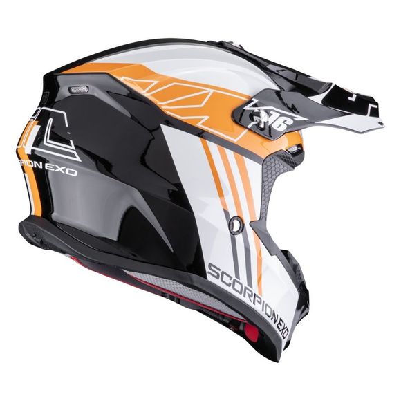 Casque cross Scorpion Exo VX-16 EVO AIR - LIGNES 2026 - Noir / OrangeRef : SC1272