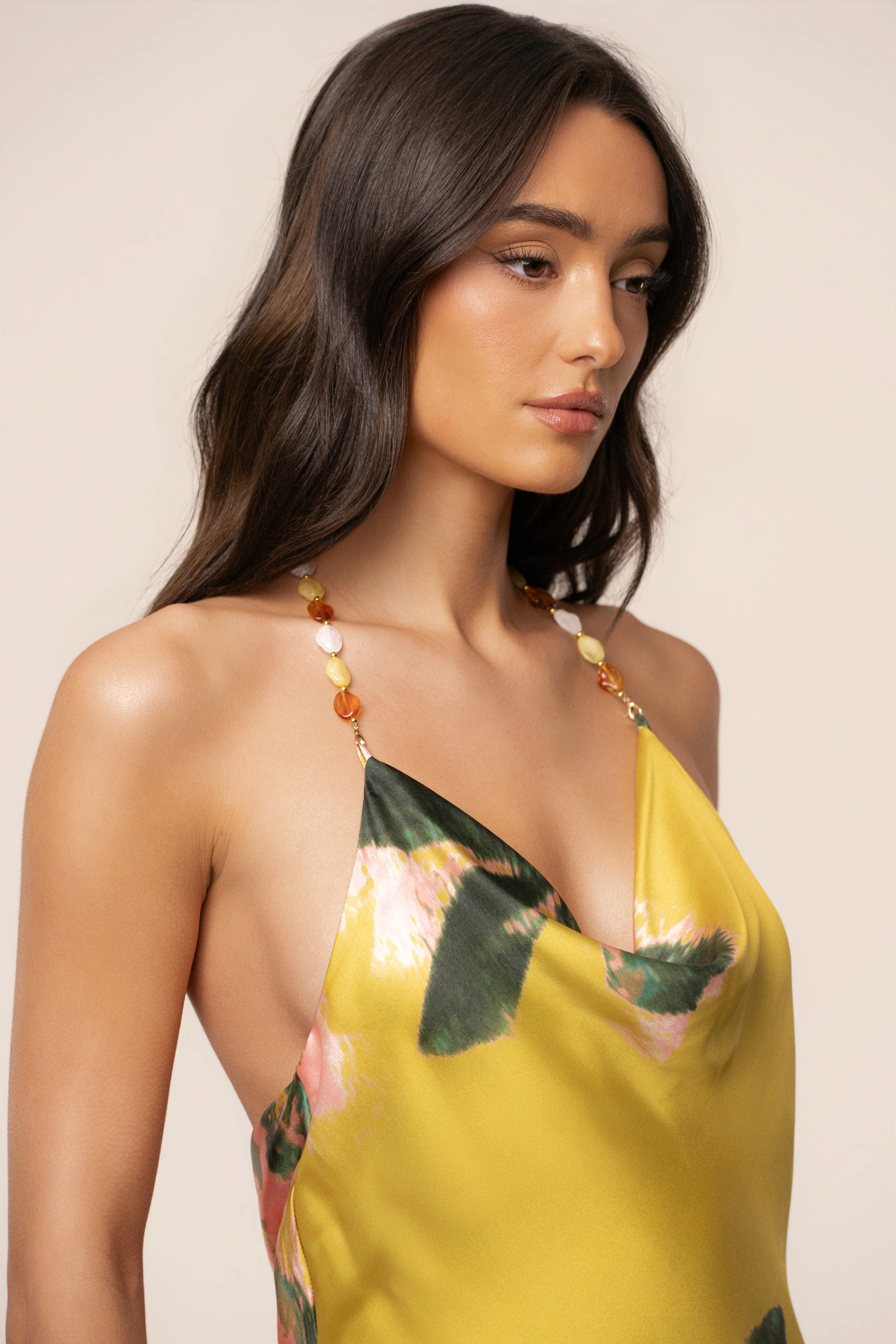 Yellow Print Bethani Maxi Dress