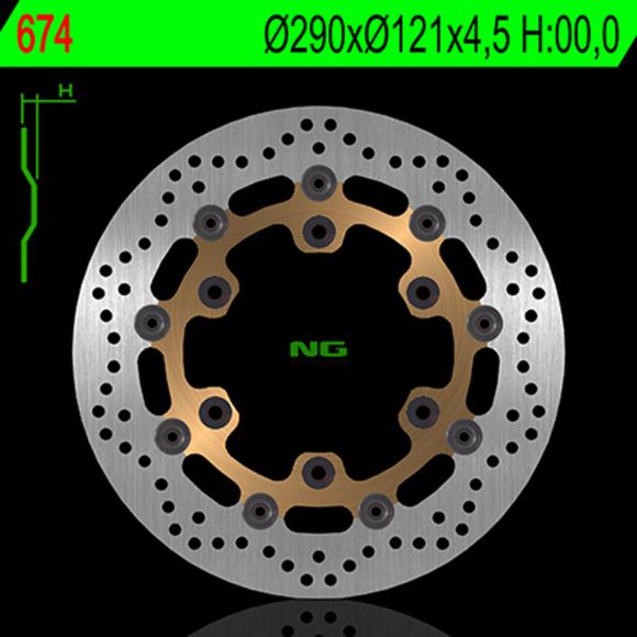 Round NG floating brake discSUZUKI 650 DR 650 SE - 1996 - 2014Ref: NGD00177A / 1024166